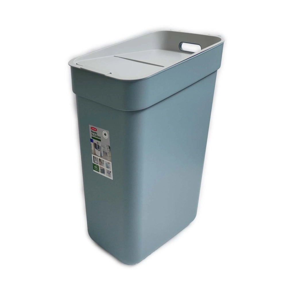 PATTUMIERA CURVER READY GRIGIO / AZZURRO LT. 30 CON FERMA BUSTA