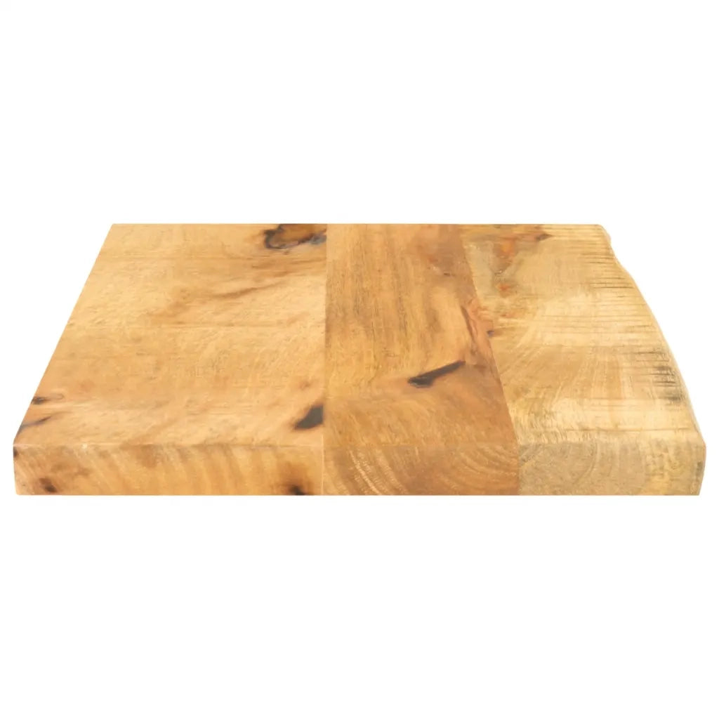 Piano Tavolo 50x30x3,8 cm Bordi Vivi Legno di Mango Grezzo 370379