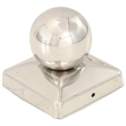 Tappi per Pali 6 pz Estremità a Globo in Acciaio Inox 81x81 mm 145494