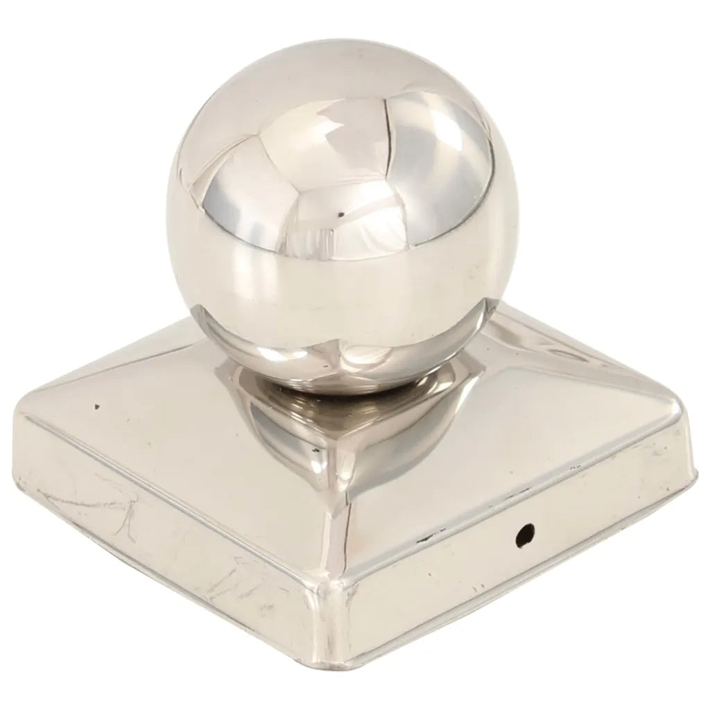 Tappi per Pali 6 pz Estremità a Globo in Acciaio Inox 81x81 mm 145494