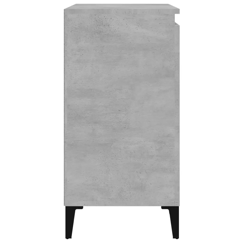 Comodino | Armadio da Notte | Mobiletto da notte Grigio Cemento 40x35x70 cm in Legno Multistrato