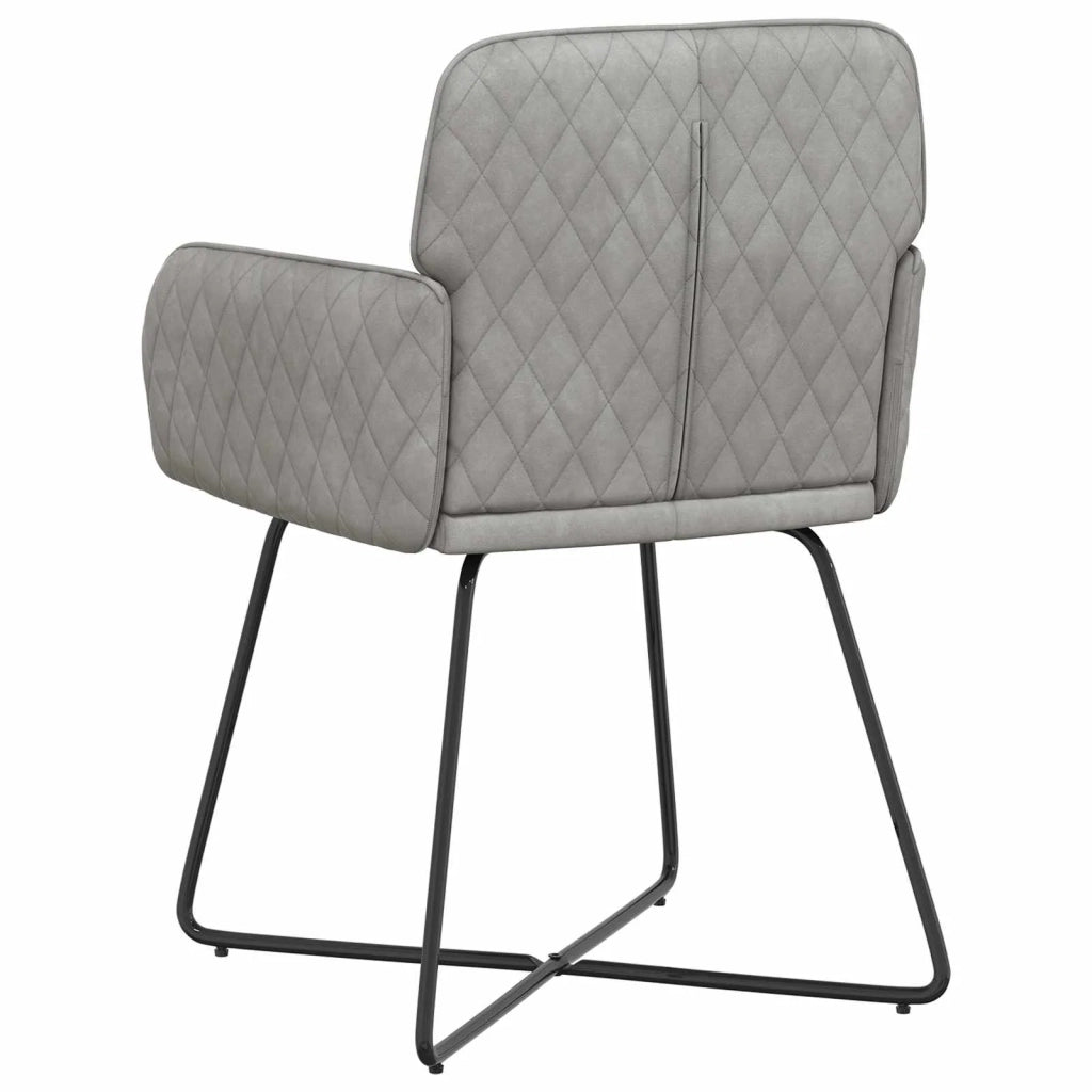 Sedie da pranzo 4 pcs Velluto (V) Grigio Chiaro 3428209
