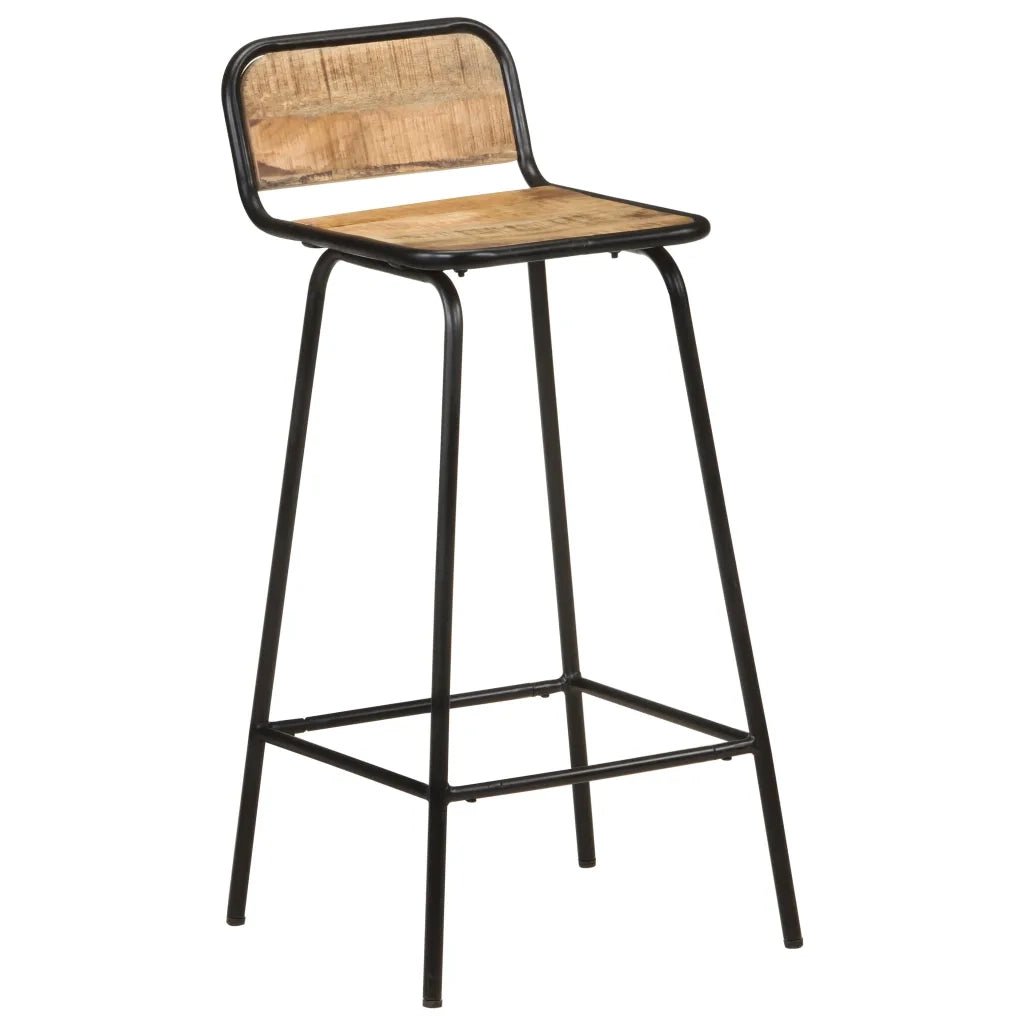 Sgabelli da Bar 4 pz in Legno Massello di Mango 321955