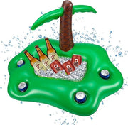 Piscina Bevande Conservatore con Albero di Palma Inflatabile - Bevande Conservatore Inflatabile, Piscinabar, Contenitore di Bottiglie Galleggiante per Feste Estive di Piscine