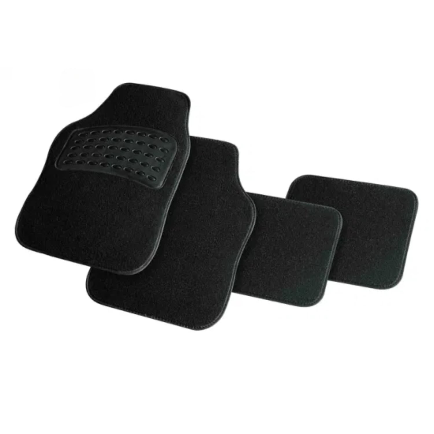 OWIJI Tappetini Auto Moquette Universali Set 4 Pezzi Antiscivolo Abitacolo Sagomabili PVC Impermeabile Ritagliabile Adattabile