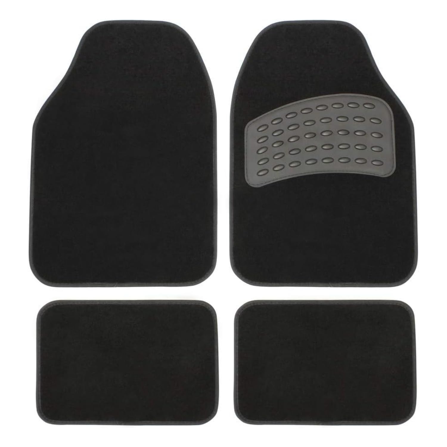 OWIJI Tappetini Auto Moquette Universali Set 4 Pezzi Antiscivolo Abitacolo Sagomabili PVC Impermeabile Ritagliabile Adattabile