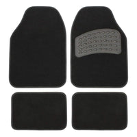 OWIJI Tappetini Auto Moquette Universali Set 4 Pezzi Antiscivolo Abitacolo Sagomabili PVC Impermeabile Ritagliabile Adattabile