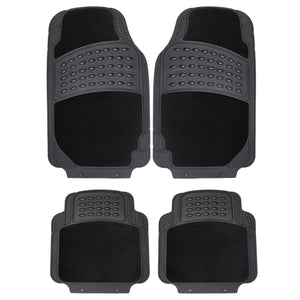 OWIJI Tappetini Auto Moquette Universali Set 4 Pezzi Antiscivolo Abitacolo Sagomabili Impermeabile Ritagliabile Adattabile