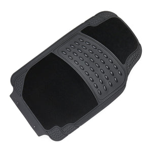 OWIJI Tappetini Auto Moquette Universali Set 4 Pezzi Antiscivolo Abitacolo Sagomabili Impermeabile Ritagliabile Adattabile