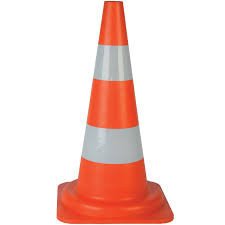 Cono stradale bicolore cm.53