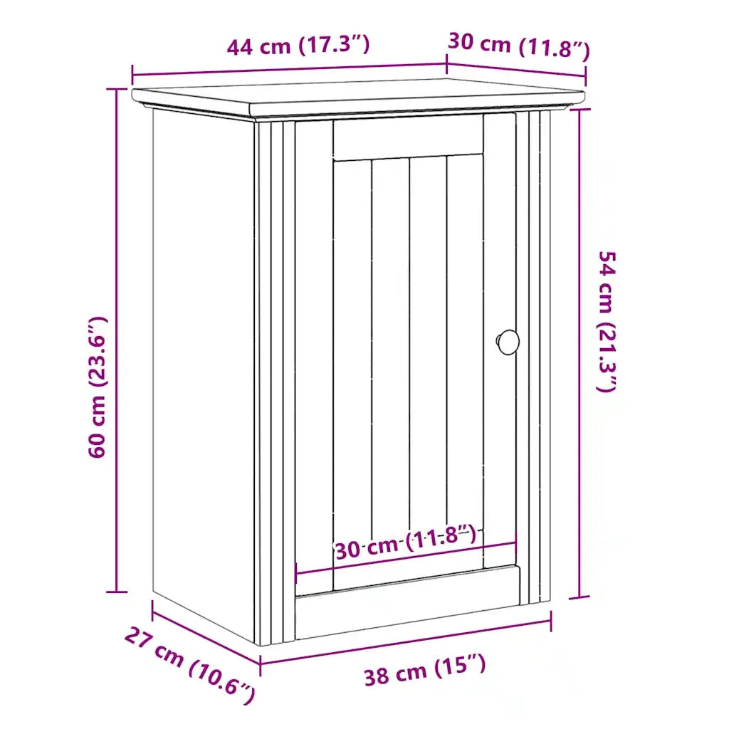 Pensile da Bagno BODO Bianco 44x30x60 cm 4016854