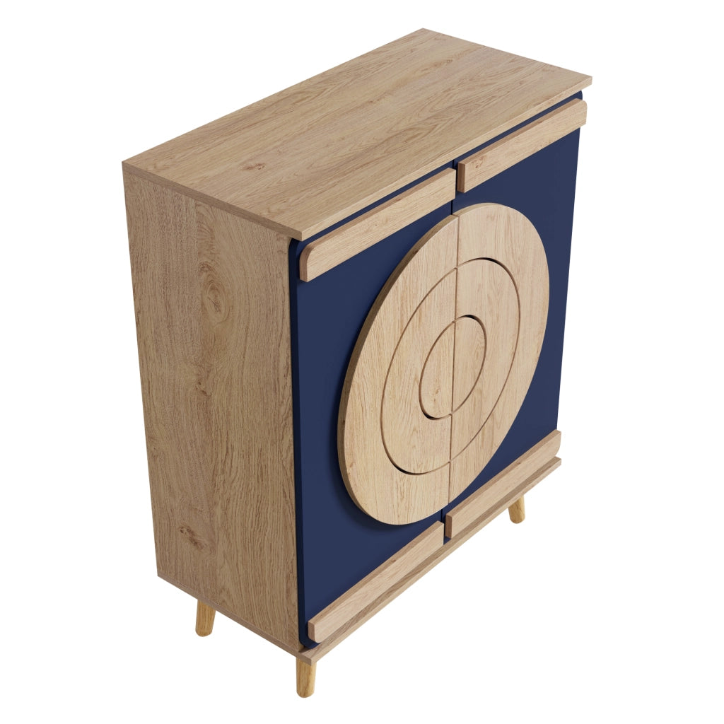 Scarpiera moderna con porte geometriche - Zephmum- Stabile, struttura a pi¨´ livelli