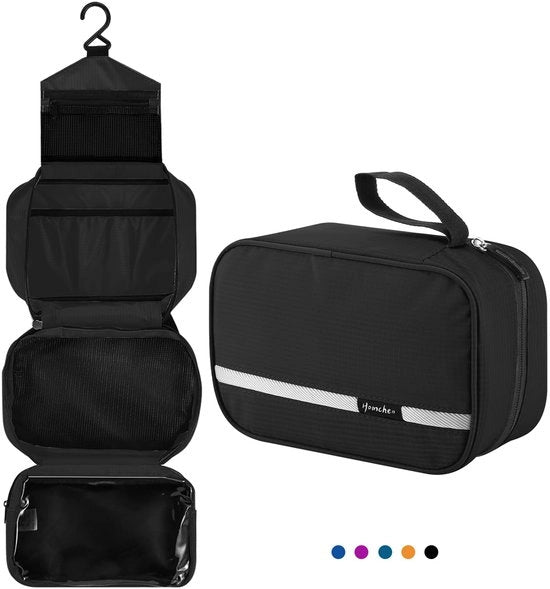Sacchetto di bagno appeso, borsa cosmetica pieghevole e impermeabile portatile