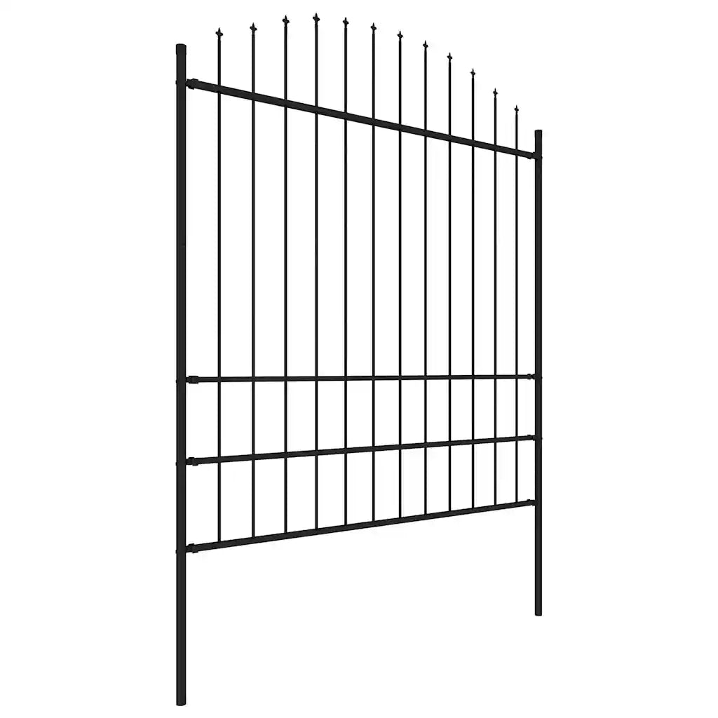 Recinzione da Giardino Woerden con Punta a Lancia in Acciaio 170x200 cm Nero 144945