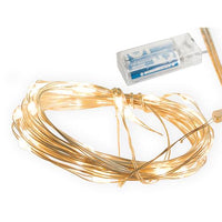 LUCI NATALE 50 MICROLED X INT.BATT. BIANCO CALDO