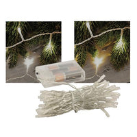 LUCI NATALE 50 LED X INT.BATTERIA BIANCO