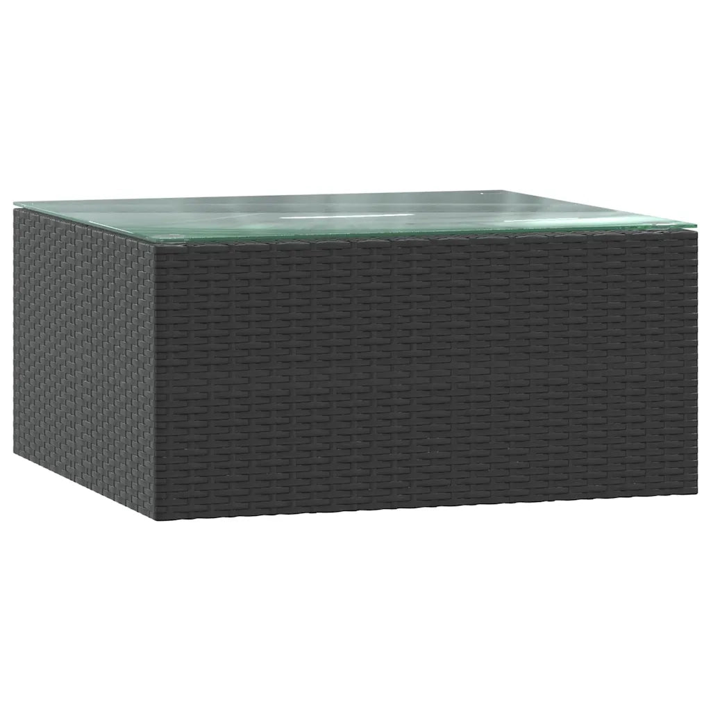 Set Divani da Giardino 5 pz con Cuscini in Polyrattan Nero cod mxl 61992