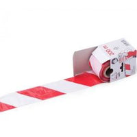 Nastro segnaletico bianco rosso 200 metri - 70mm
