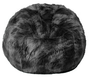Maxy Pouf 80x80x70 cm in Pelliccia Sintetica Nuvola Grigio