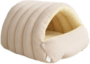 Letto per Gatti - Letto per Gatti Interni, Cuscino Removibile, Tenda per Gatti con Cuscino - Soggiorno Caldo per il Sonno, Letto, Abitacolo per Gatti e Piccoli Cani - Letto di Consolazione Anti-Ansia - M - 36x30x20cm - bianco
