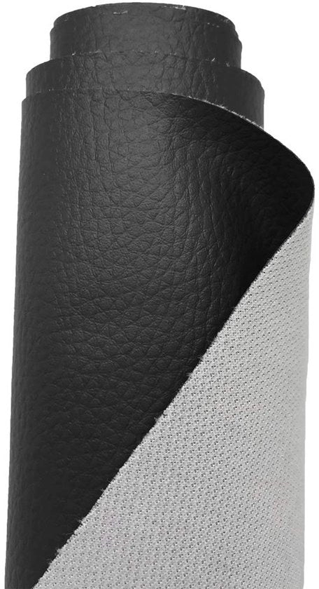 Tessuto imitazione legno con struttura imitazione legno, impermeabile, corredato, venduto per metro - 200 cm x 140 cm (nero)