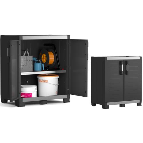 ARMADIO RESINA BASSO """"""GARAGE KETER"""""" NERO L89 P54 H99.