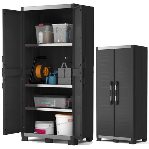 ARMADIO RESINA ALTO """"""GARAGE KETER"""""" NERO L89 P54 H188