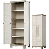 Keter Armadio Alto Excellence, 4 Ripiani Regolabili, Beige/Tortora, 65x45x182 H Cm