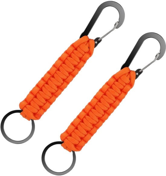 Paracord Maniglia a Chiave 2 pezzi - Anello a Ferro di Cavallo intrecciato per Attività Outdoor