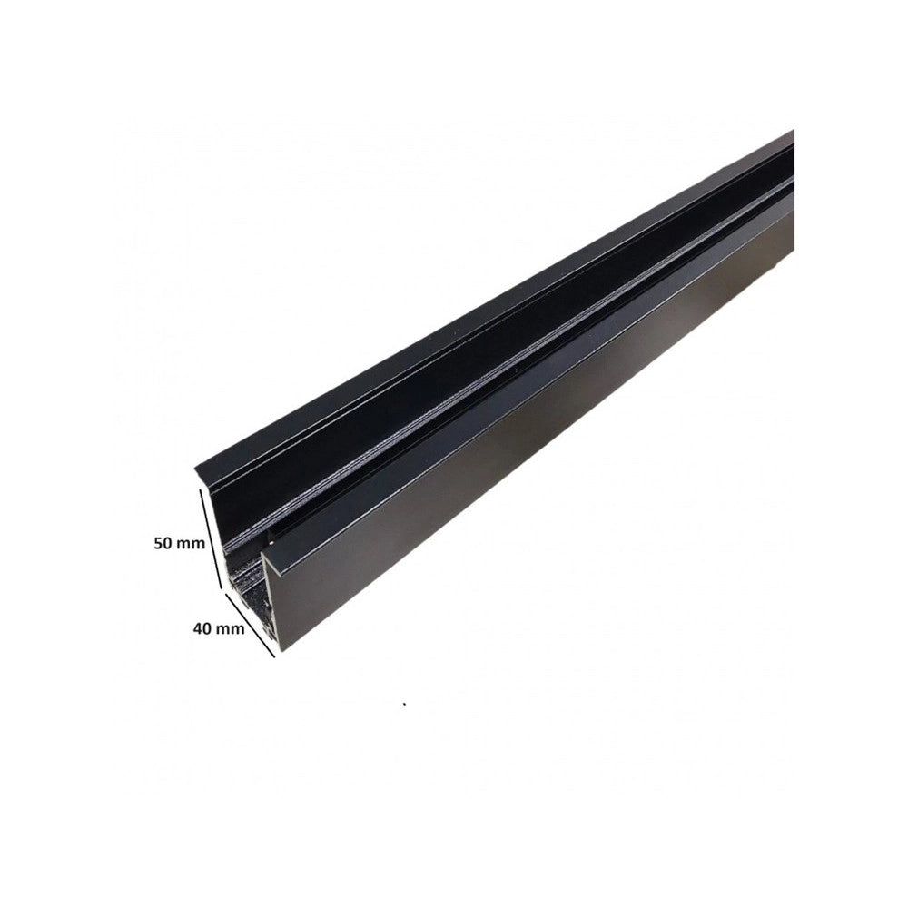 Trade Shop - Binario Magnetico Nero 2mt 48v Da Incasso Per Faretti Led Con Copertura Tk670-2m -