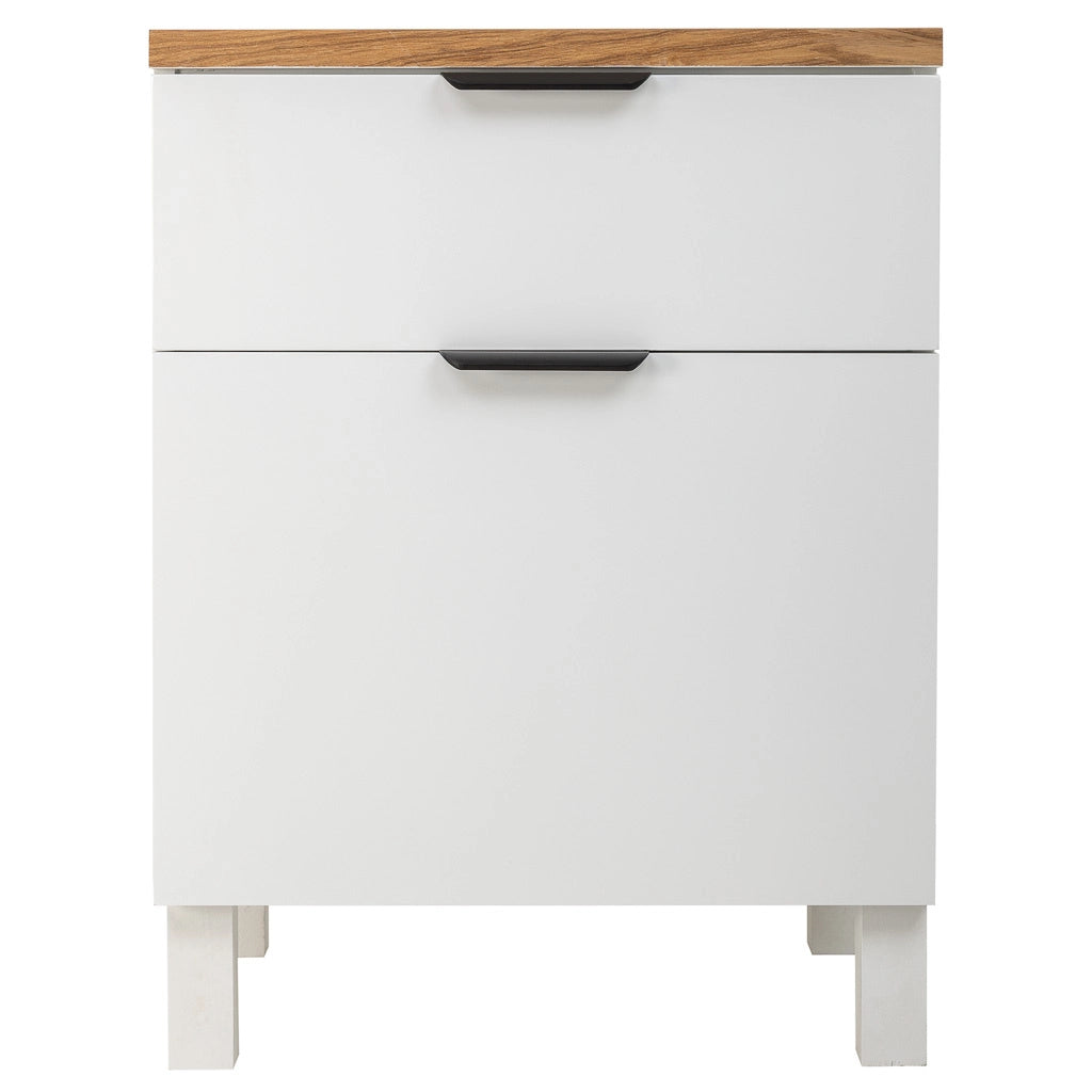 Comodino in legno con 1 cassetto e 1 anta 45x35x60h cm