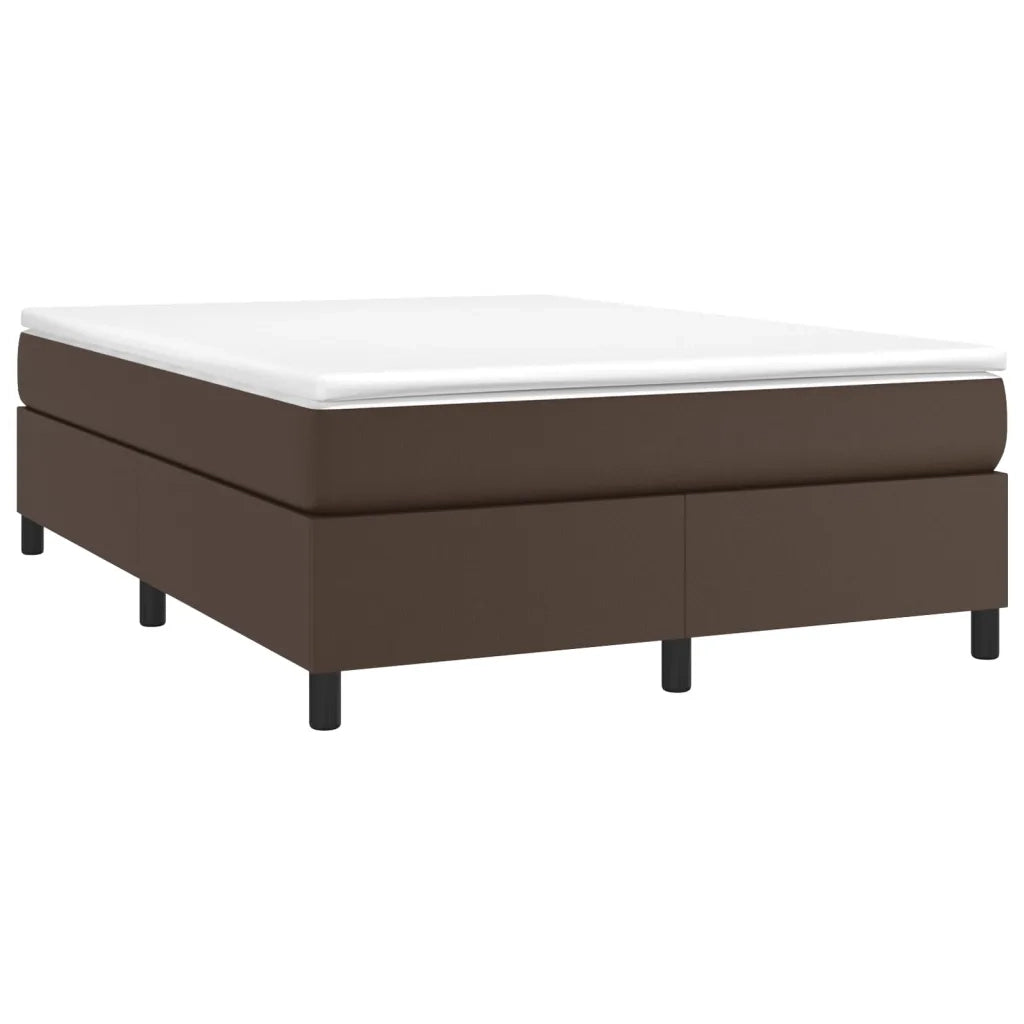 Struttura Letto a Rete a Molle Marrone 140x190 cm in Similpelle 3121044