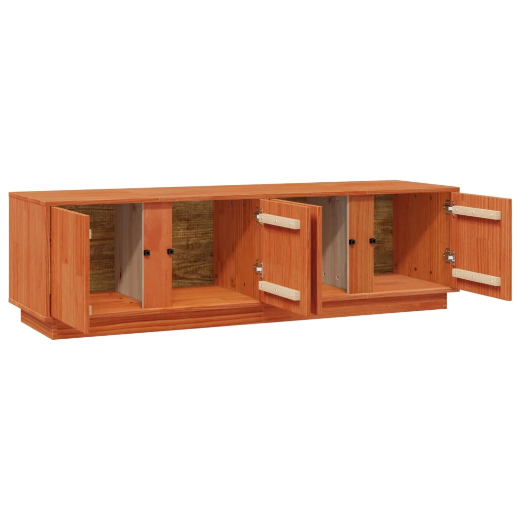 Mobile TV Marrone Cera 140 x 40 x 40 cm Legno di pino massiccio 870000