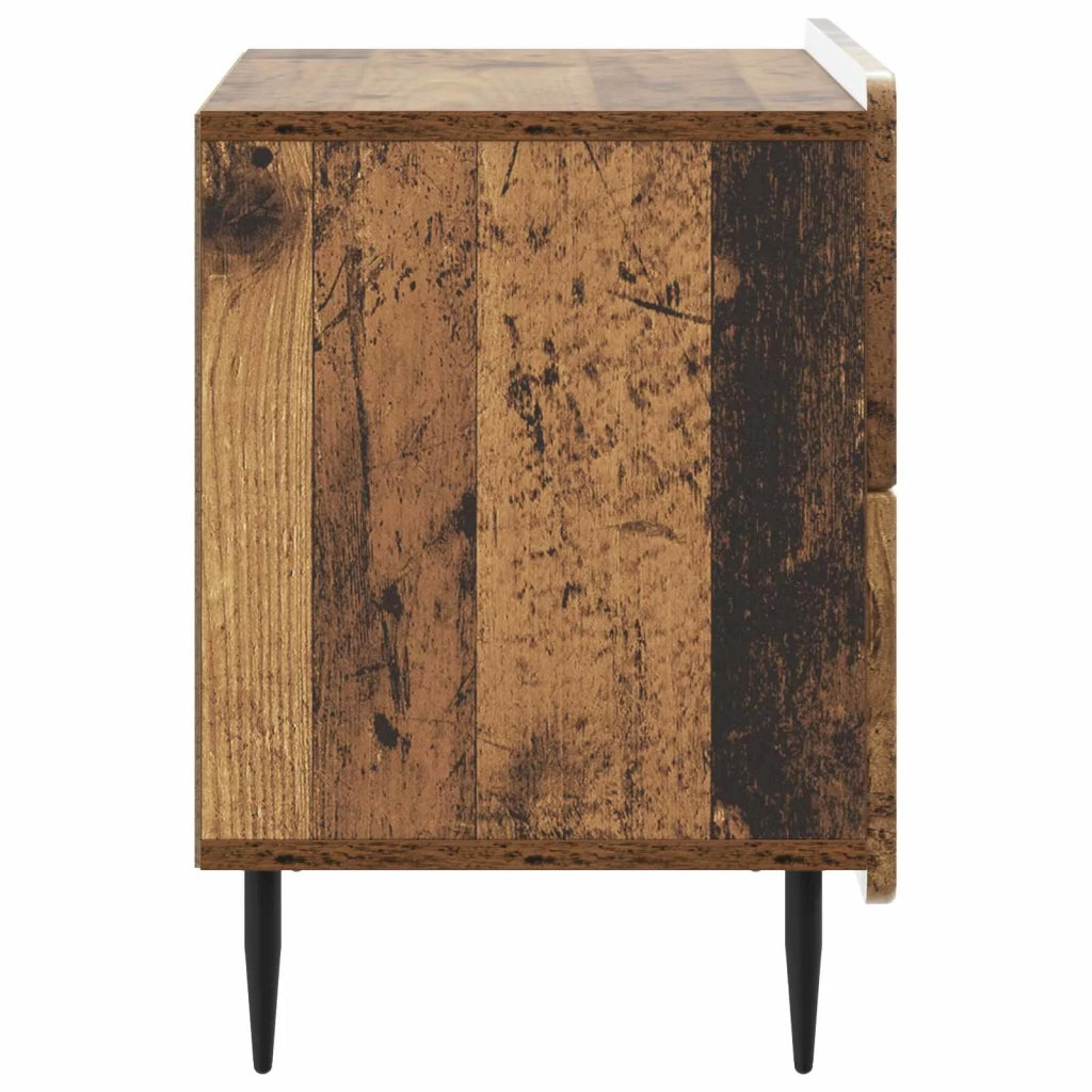 Armadio da Notte con cassetto Legno antico 62 x 34,5 x 49,5 cm 894323