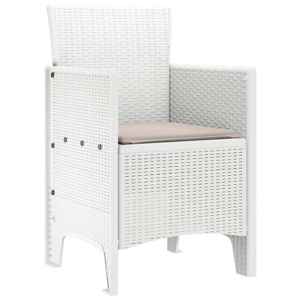 Sedia da Giardino 2 pz | Sedie da Esterno Bianco 53 x 49 x 85 cm Polipropilene