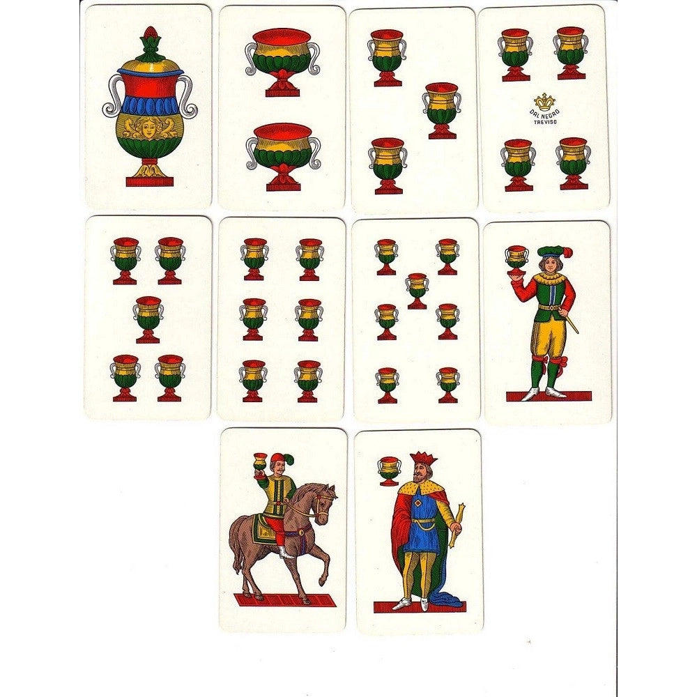 Trade Shop - Carte Da Gioco Napoletane Mazzo 40 Carte Da Tavolo Scopa Solitario Sette E Mezz -