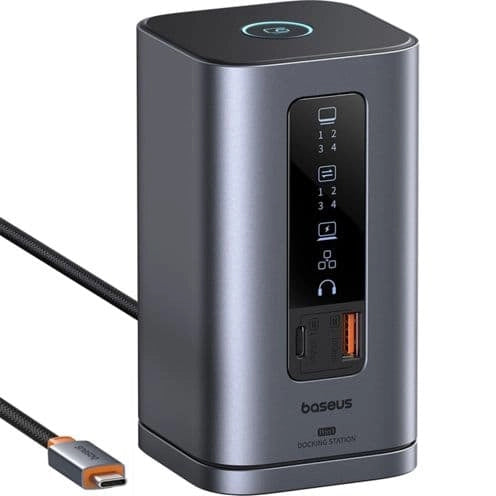 Baseus Spacemate Series 11-in-1 (WIN) Docking Station, grigio
