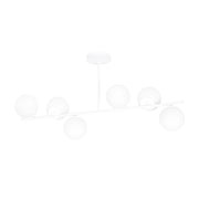 Plafoniera Emibig Bior bianca 6xE14 vetro IP20 L100 cm