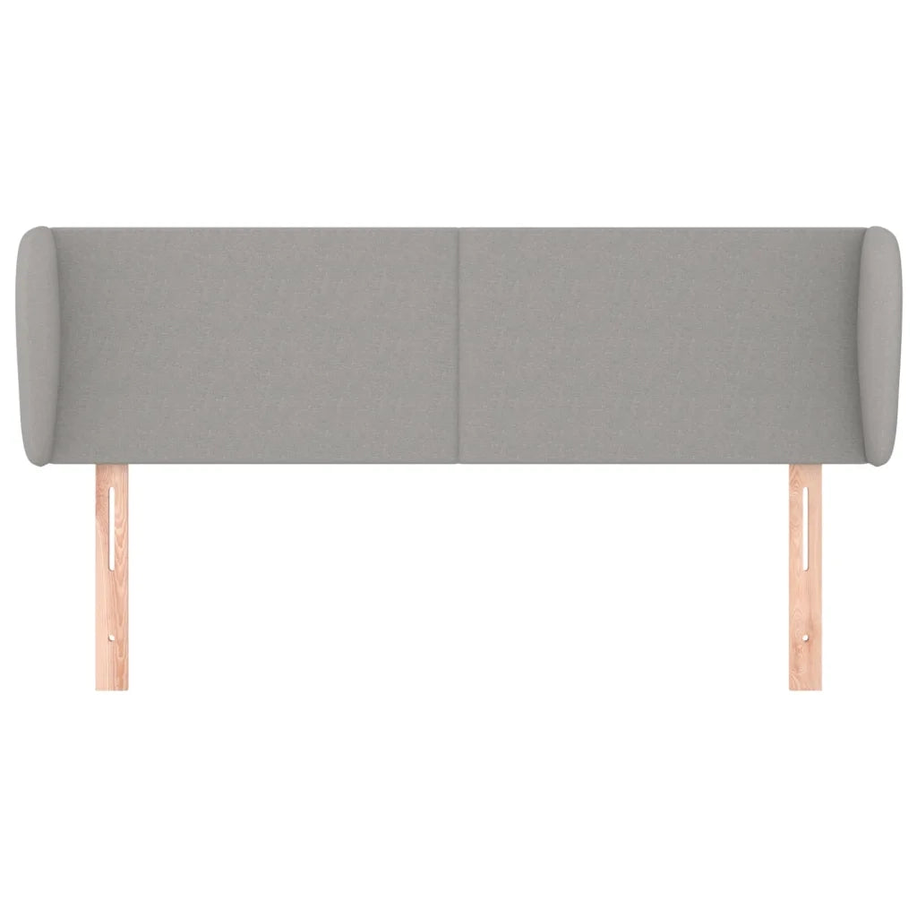 Testiera ad Orecchio Grigio Chiaro 147x23x78/88 cm in Tessuto