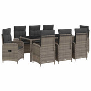 Set da pranzo per esterni 9 pcs Grigio chiaro e grigio scuro 3422331