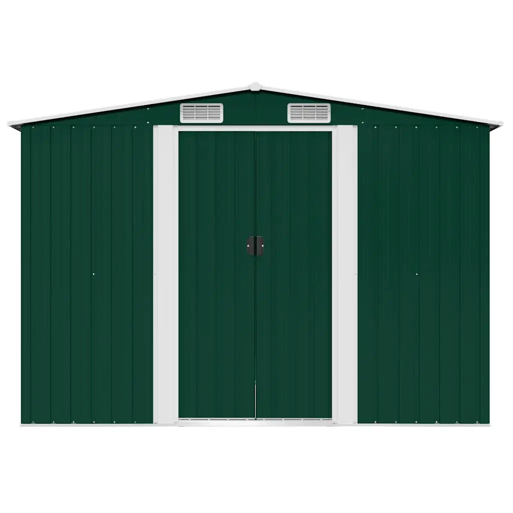 Capanno per Attrezzi in Metallo Verde 257x205x178 cm cod mxl 42871