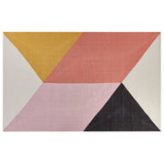 Tappeto in cotone multicolore motivo a geometrico 140 x 200 camera da letto soggiorno ingresso