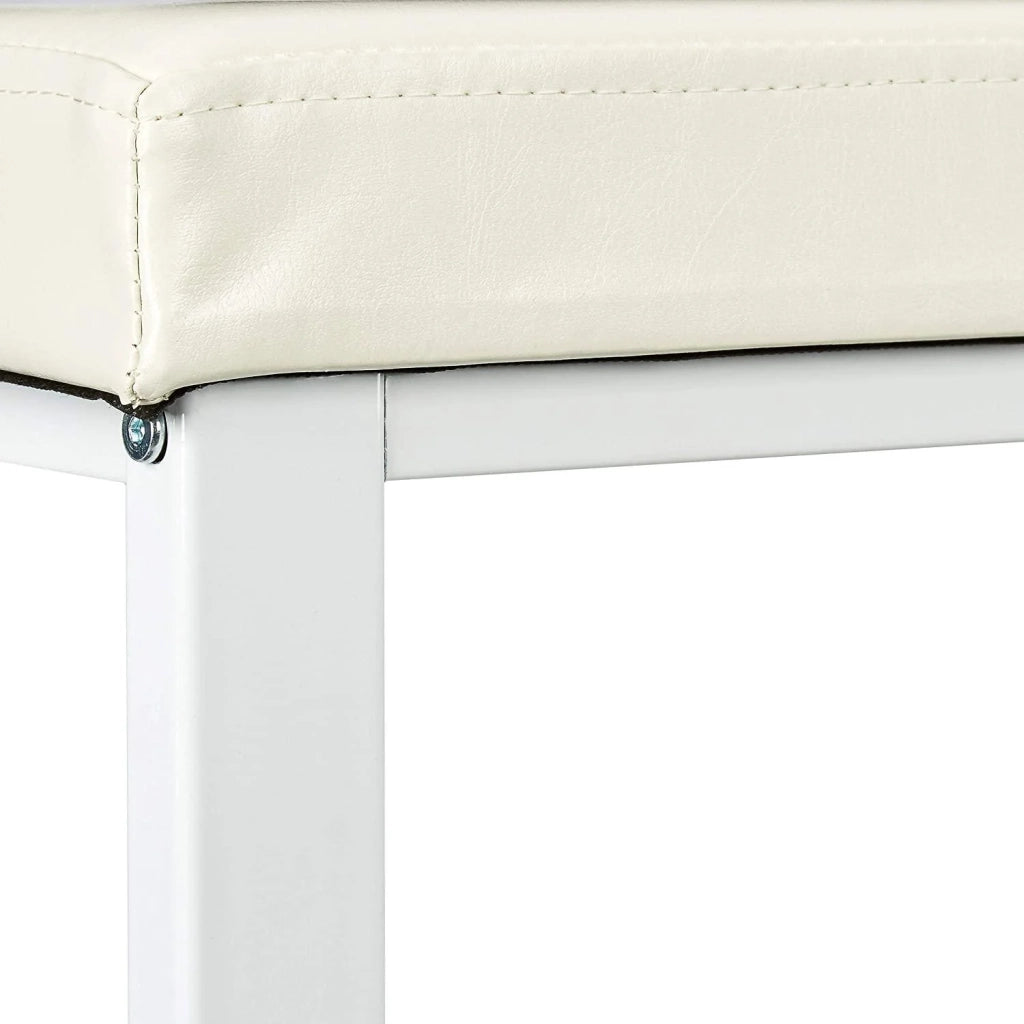 Panca portascarpe seduta sgabello in materiale sintetico 2 livelli bianco 13_0000360_2