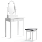 IDMarket - Toeletta con specchio e sgabello BETTY