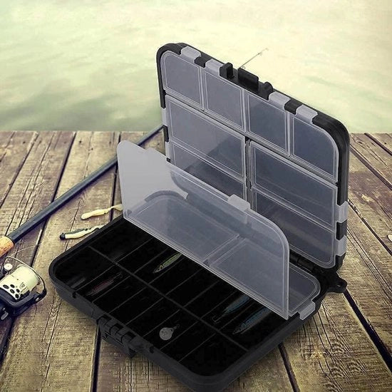 Scatola di Stoccaggio per Attrezzi da Pesca con Cerniera Portatile, Adatta per Contenitore di Attrezzi da Pesca, Accessorio di Stoccaggio per Attrezzi da Pesca, Scatola di Stoccaggio per 26 Pezzi