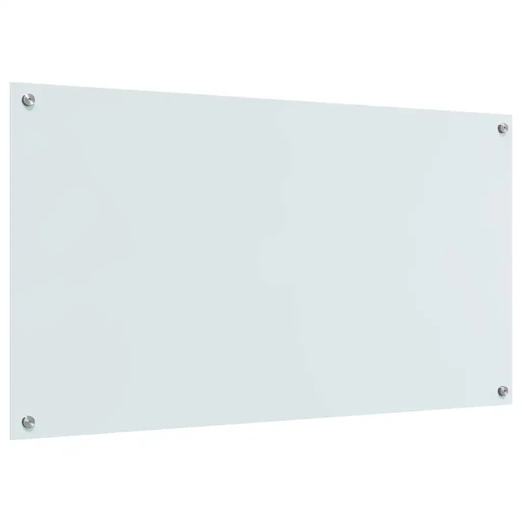 Schienale da cucina 2 pcs Bianco 110 x 60 cm vetro temperato 3415484