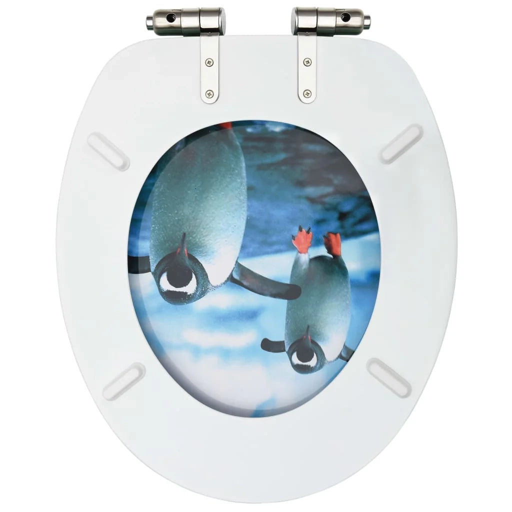 Sedile WC Penguin in MDF con coperchio a chiusura ammortizzata 02_0002937