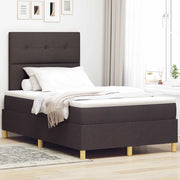 Letto a molle con materasso Marrone Scuro 120 x 190 cm Tessuto 3343085