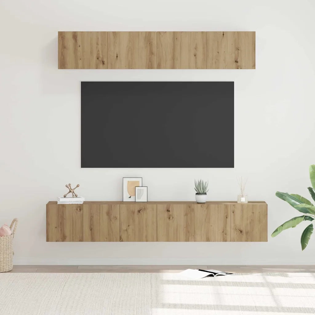 Set mobile TV 5 pcs Rovere artigianale Legno multistrato 3393407