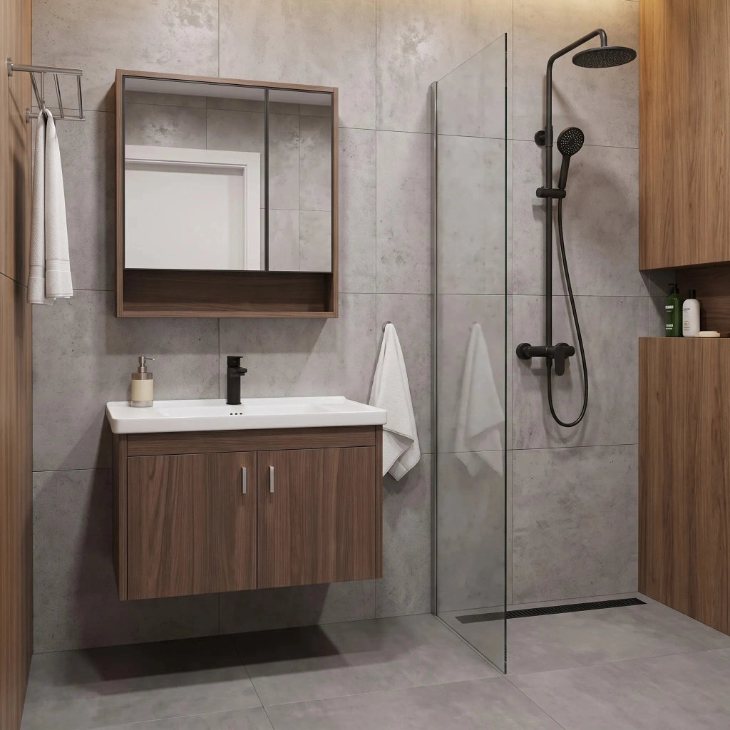 Set Di Mobili Da Bagno Con Lavabo Arvo Db66-70 70cm